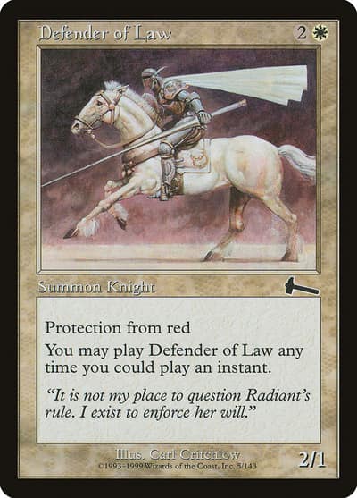 Defender of Law 5 Urza's Legacy Magic card