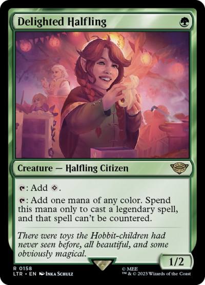 Delighted Halfling LTR-158 The Lord of the Rings: Tales of Middle-earth Magic card