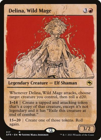 Delina, Wild Mage AFR-317 Adventures in the Forgotten Realms Magic card