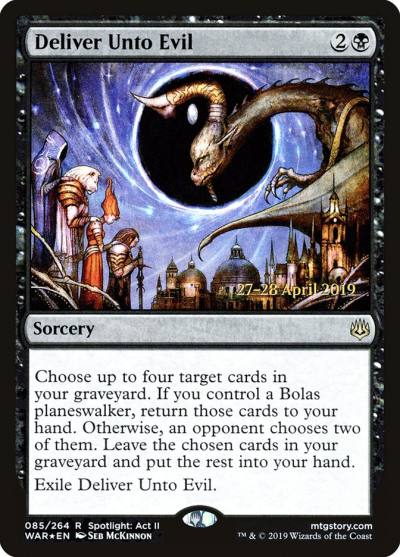 Deliver Unto Evil PWAR-85S War of the Spark Promos Magic card