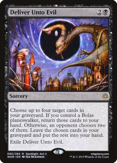 Deliver Unto Evil WAR-85 War of the Spark Magic card