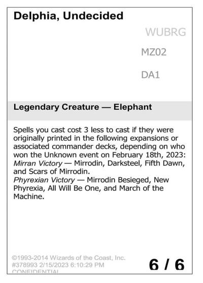 Delphia, Undecided UNK-MZ02 Unknown Event Magic card