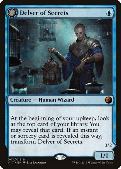 Delver of Secrets // Insectile Aberration V17-7 From the Vault: Transform Magic card