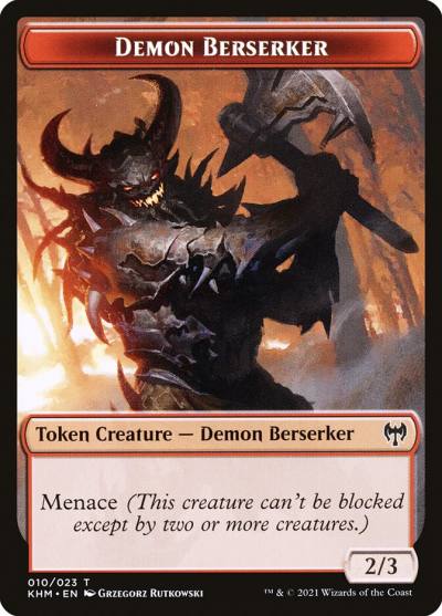 Demon Berserker TKHM-10 Kaldheim Tokens Magic card