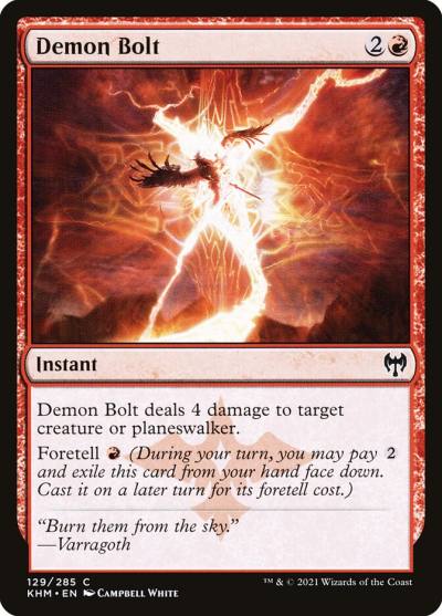 Demon Bolt KHM-129 Kaldheim Magic card