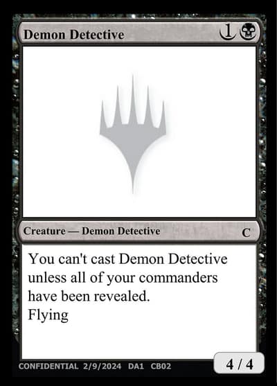Demon Detective CB02a Unknown Event Magic card