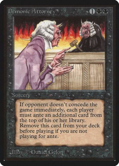 Demonic Attorney LEB-103 Limited Edition Beta Magic card