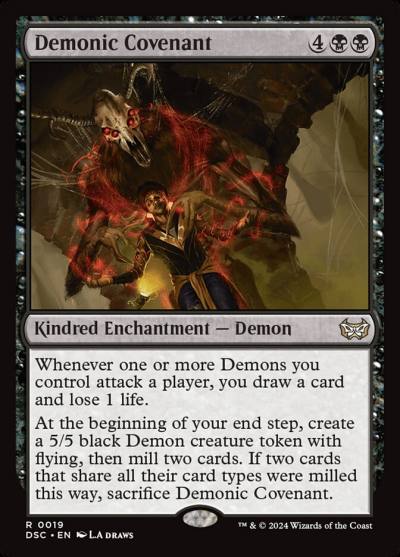 Demonic Covenant DSC-19 Duskmourn: House of Horror Commander Magic card