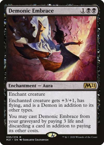 Demonic Embrace M21-95 Core Set 2021 Magic card