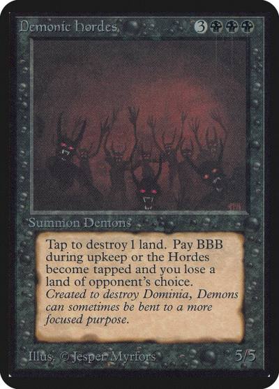 Demonic Hordes LEA-103 Limited Edition Alpha Magic card
