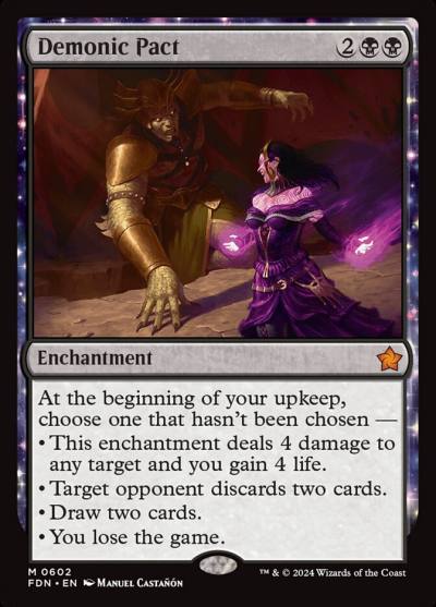Demonic Pact FDN-602 Foundations Magic card