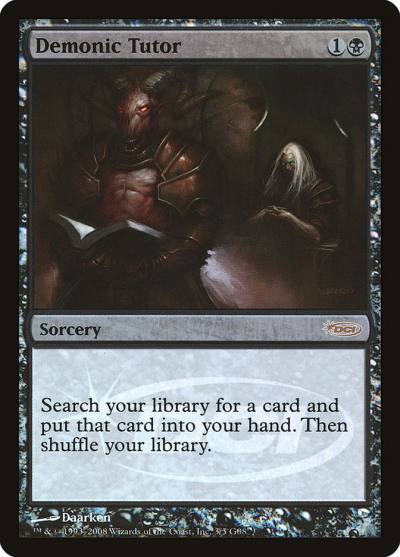 Demonic Tutor G08-3 Judge Gift Cards 2008 Magic card
