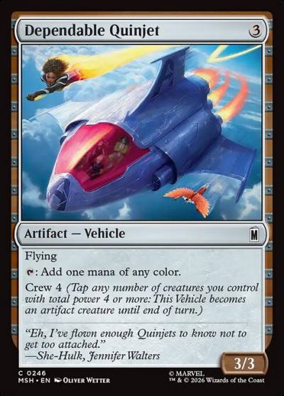 Dependable Quinjet MSH-246 Marvel Super Heroes Magic card