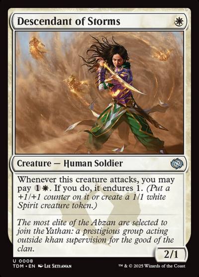 Descendant of Storms 8 Tarkir: Dragonstorm Magic card