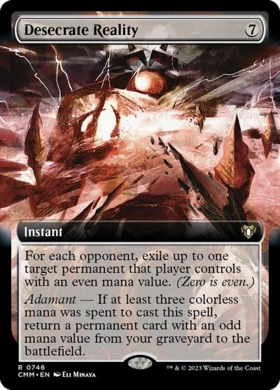 Desecrate Reality CMM-746 Commander Masters Magic card