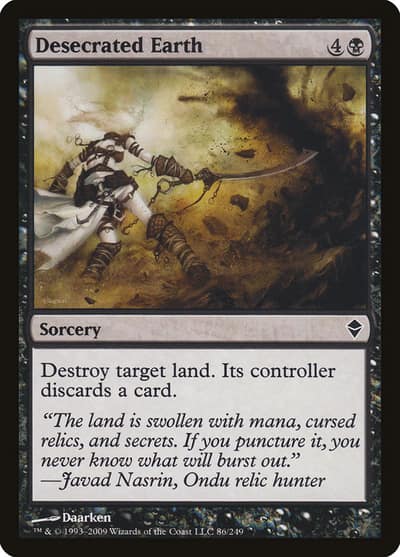 Desecrated Earth ZEN-86 Zendikar Magic card