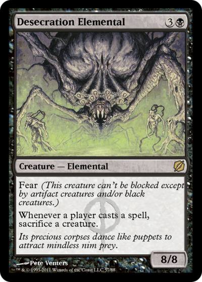 Desecration Elemental TD2-57 Duel Decks: Mirrodin Pure vs. New Phyrexia Magic card