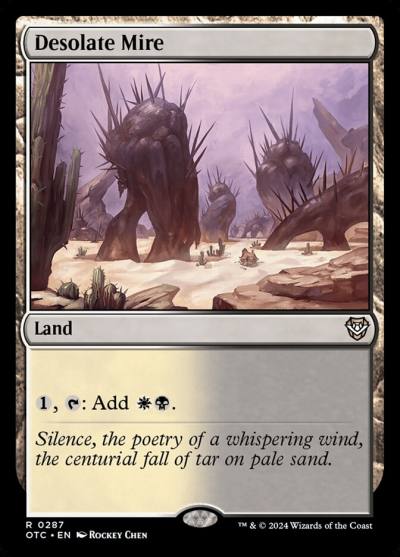 Desolate Mire OTC-287 Outlaws of Thunder Junction Commander Magic card