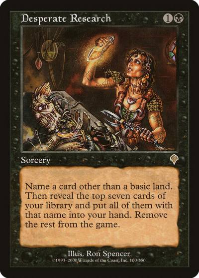 Desperate Research INV-100 Invasion Magic card