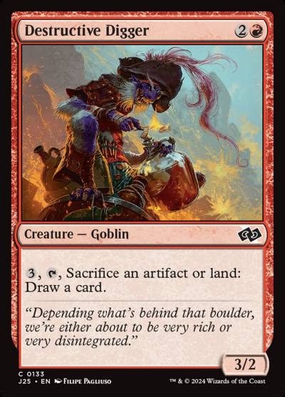 Destructive Digger J25-133 Foundations Jumpstart Magic card