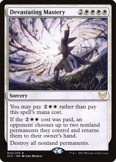 Devastating Mastery PSTX-14P Strixhaven: School of Mages Promos Magic card
