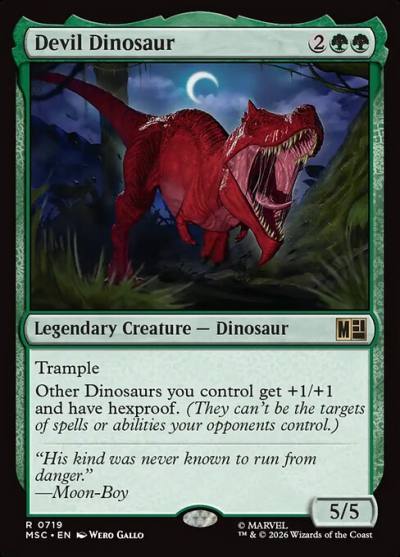Devil Dinosaur MSC-719 Marvel Super Heroes Commander Magic card