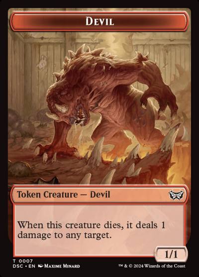 Devil TDSC-7 Duskmourn Commander Tokens Magic card