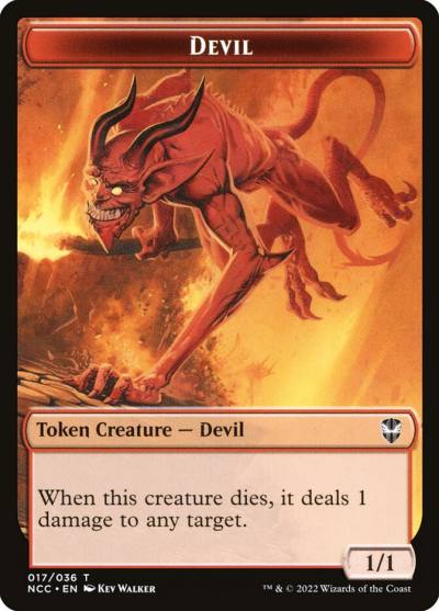 Devil TNCC-17 New Capenna Commander Tokens Magic card