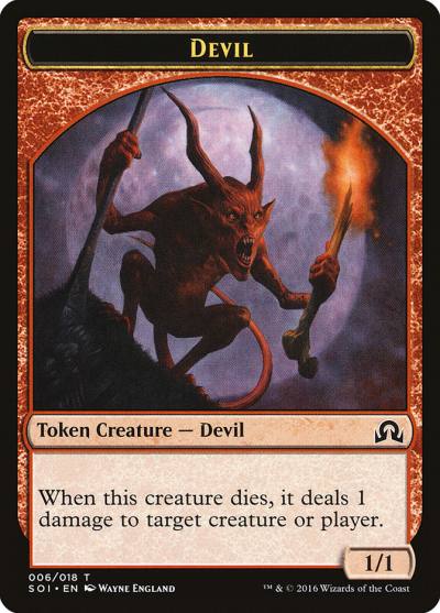 Devil TSOI-6 Shadows over Innistrad Tokens Magic card