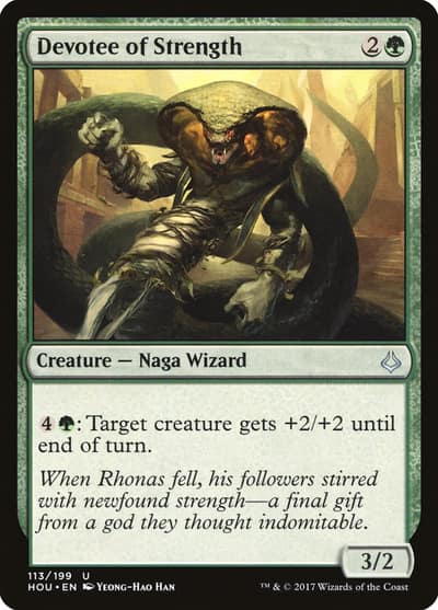 Devotee of Strength 113 Hour of Devastation Magic card