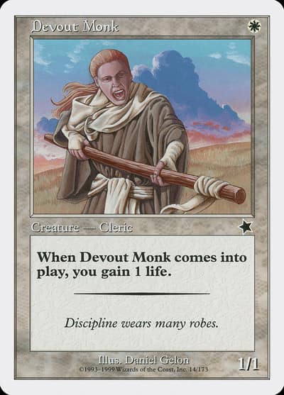 Devout Monk 14 Starter 1999 Magic card