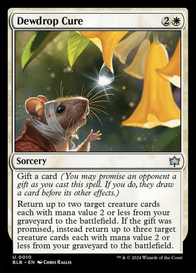 Dewdrop Cure BLB-10 Bloomburrow Magic card