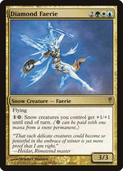Diamond Faerie 128 Coldsnap Magic card
