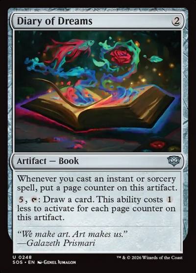 Diary of Dreams SOS-248 Secrets of Strixhaven Magic card