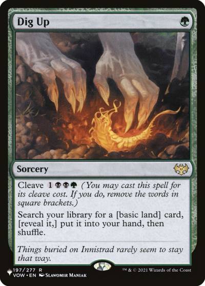Dig Up PLST-VOW-197 The List Magic card