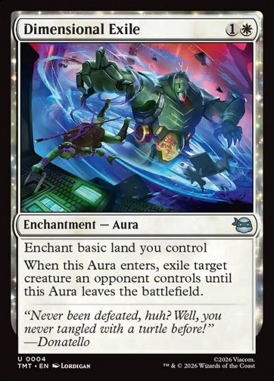 Dimensional Exile TMT-4 Teenage Mutant Ninja Turtles Magic card