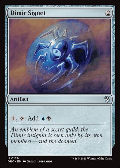 Dimir Signet DRC-129 Aetherdrift Commander Magic card
