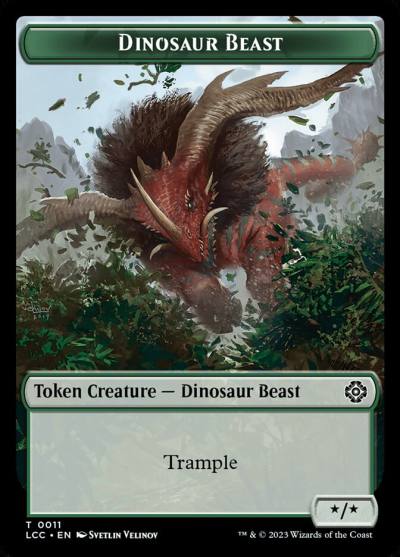 Dinosaur Beast TLCC-11 The Lost Caverns of Ixalan Commander Tokens Magic card