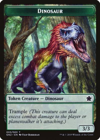 Dinosaur TGN2-3 Game Night 2019 Tokens Magic card