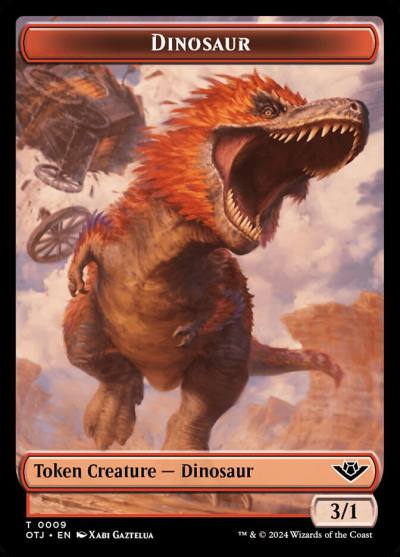 Dinosaur TOTJ-9 Outlaws of Thunder Junction Tokens Magic card
