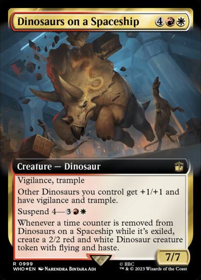 Dinosaurs on a Spaceship WHO-999 Doctor Who Magic card
