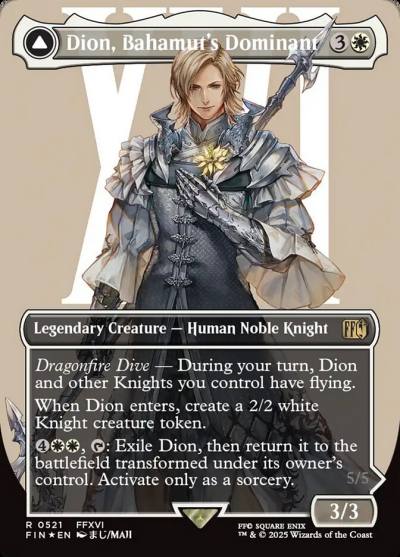Dion, Bahamut's Dominant // Bahamut, Warden of Light FIN-521 Final Fantasy Magic card