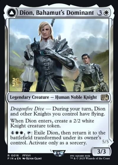 Dion, Bahamut's Dominant // Bahamut, Warden of Light PFIN-16S Final Fantasy Promos Magic card