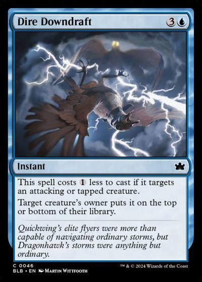 Dire Downdraft BLB-46 Bloomburrow Magic card