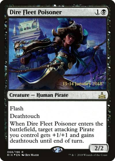 Dire Fleet Poisoner PRIX-68S Rivals of Ixalan Promos Magic card