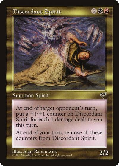 Discordant Spirit MIR-261 Mirage Magic card