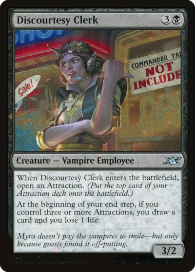 Discourtesy Clerk UNF-356 Unfinity Magic card