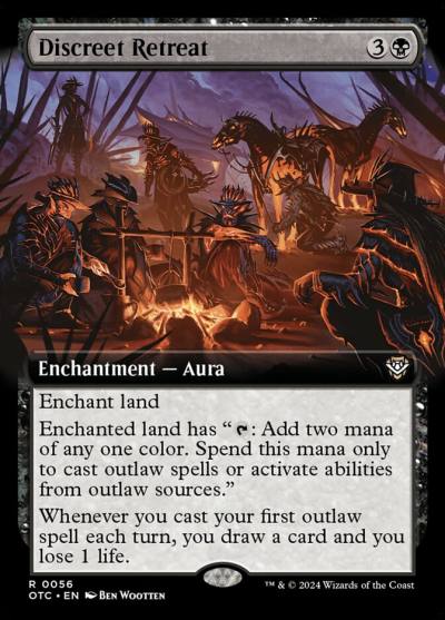 Discreet Retreat OTC-56 Outlaws of Thunder Junction Commander Magic card