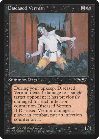 Diseased Vermin 46 Alliances Magic card