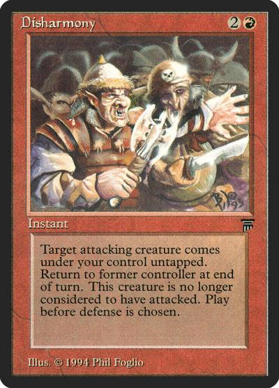 Disharmony LEG-142 Legends Magic card